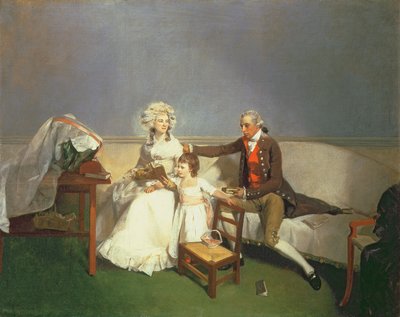 Sir Robert e Lady Buxton e la loro figlia Anne, c.1786 da Henry Walton